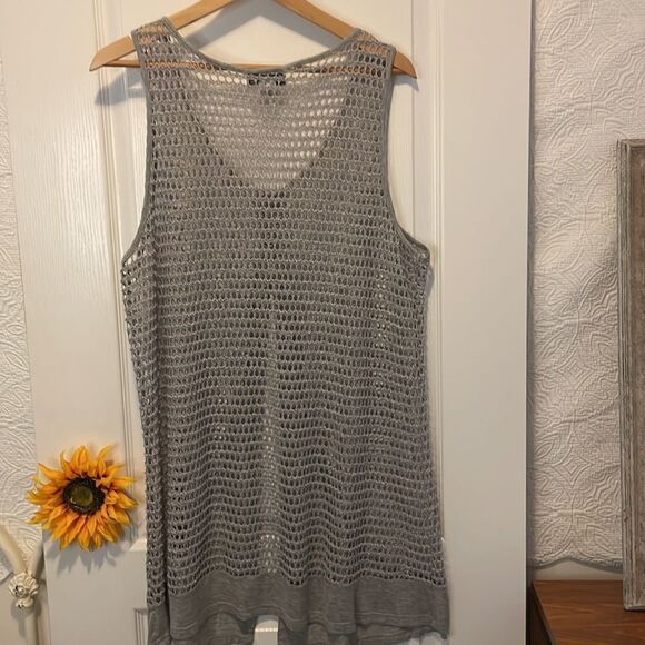 Camille & Co. Gray Sleeveless Knitted Sweater - L - Picture 1 of 7